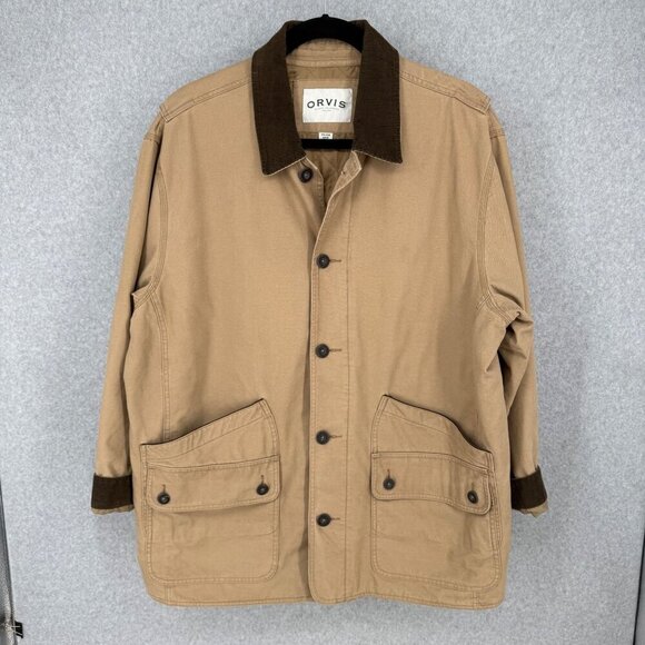 Orvis Other - Orvis Mens Classic Barn Canvas Field Coat Jacket Size XXL Tan Chore Quilted Line